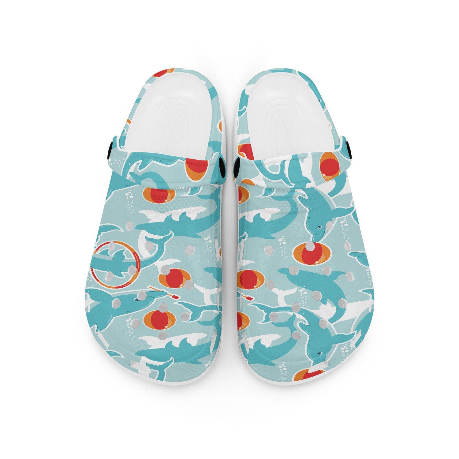 hippieartzone - Playful Dolphin Clogs for Men and Women