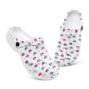 hippieartzone - Tiny Ladybug White Print Pattern Clogs for Men and Women
