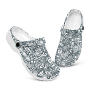 hippieartzone - Black and White Steampunk Clogs for Men and Women
