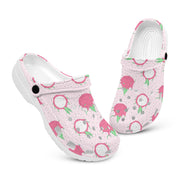 hippieartzone - Pink Fruit Dragonfruit Clogs for Men and Women, printed clogs, , 
