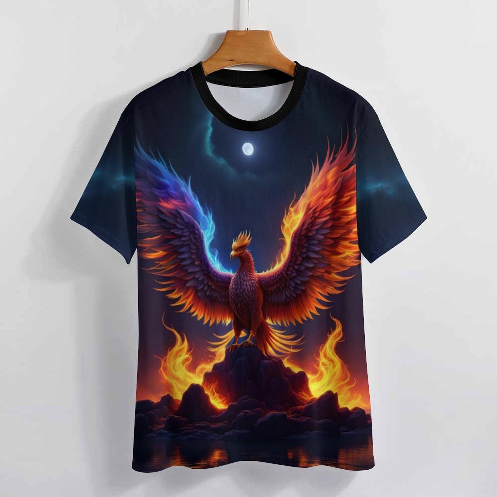 hippieartzone - Fire Phoenix T-Shirt , Phoenix Shirt, Fire Bird Shirts, Red Fire Bird Tee, Gift for Father, Fantasy T-Shirt