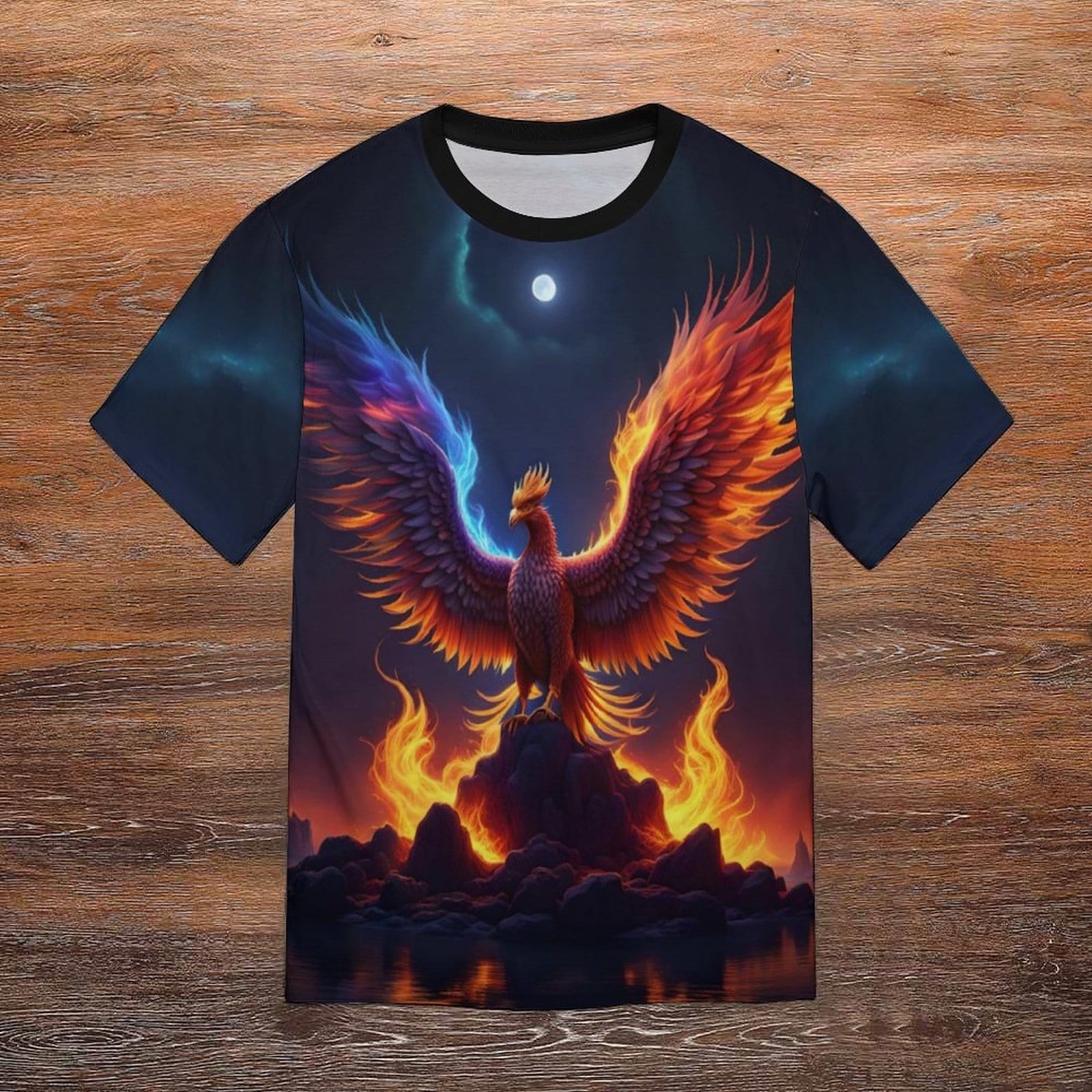 hippieartzone - Fire Phoenix T-Shirt , Phoenix Shirt, Fire Bird Shirts, Red Fire Bird Tee, Gift for Father, Fantasy T-Shirt