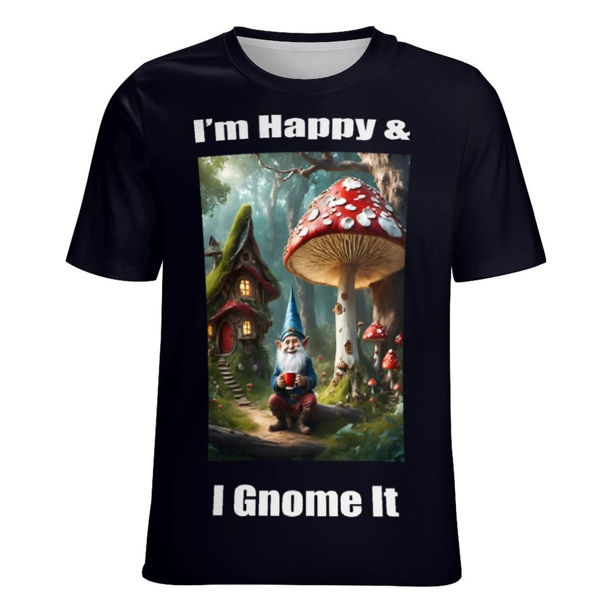 hippieartzone - Gnome Shirt For Sale by Swaggy Shirts of Etsy, I&#39;m Happy and I Gnome It T-Shirt, Gnome Graphic Tees, Funny Gnome T-shirt, Men&#39;s Gnome Shirt