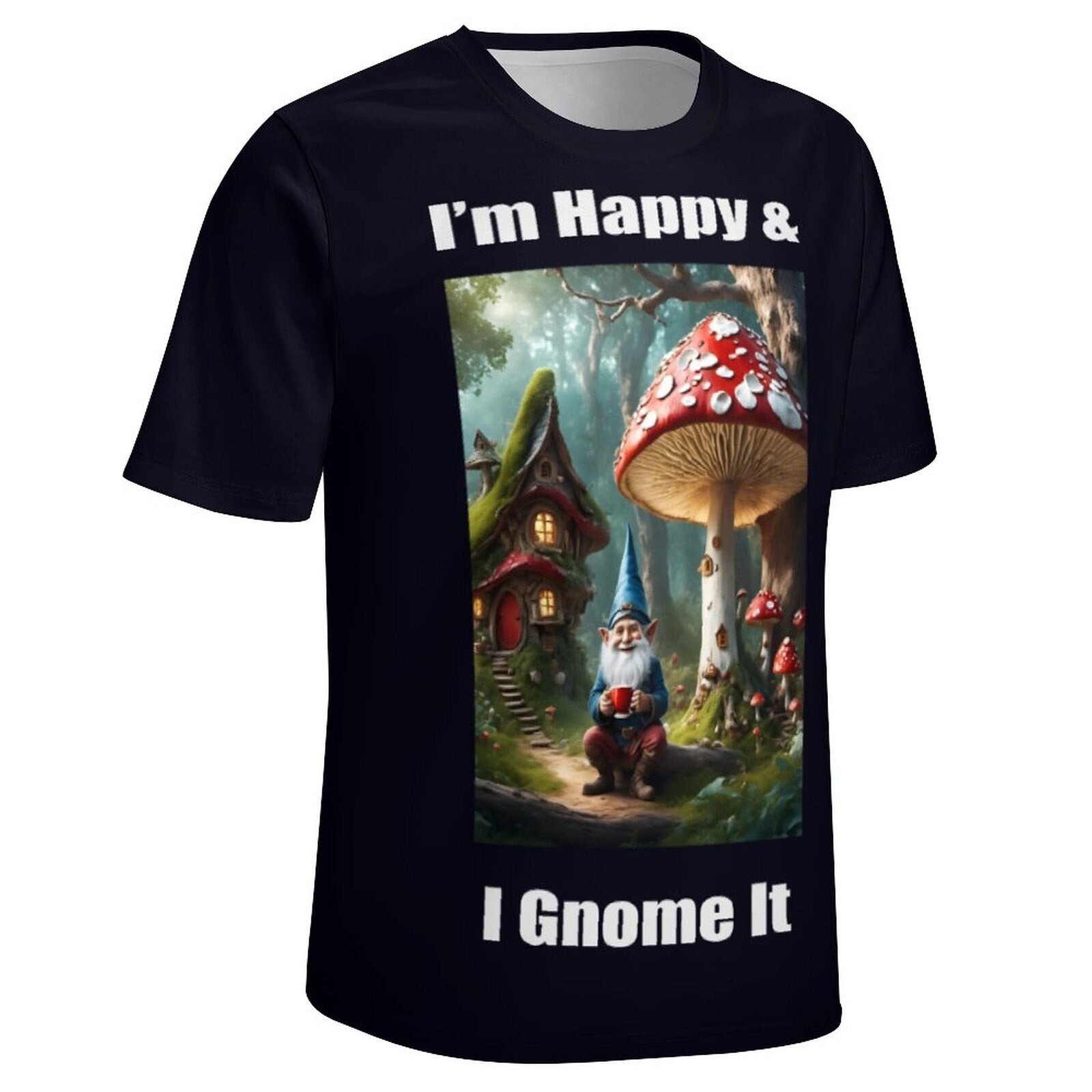 hippieartzone - Gnome Shirt For Sale by Swaggy Shirts of Etsy, I'm Happy and I Gnome It T-Shirt, Gnome Graphic Tees, Funny Gnome T-shirt, Men's Gnome Shirt