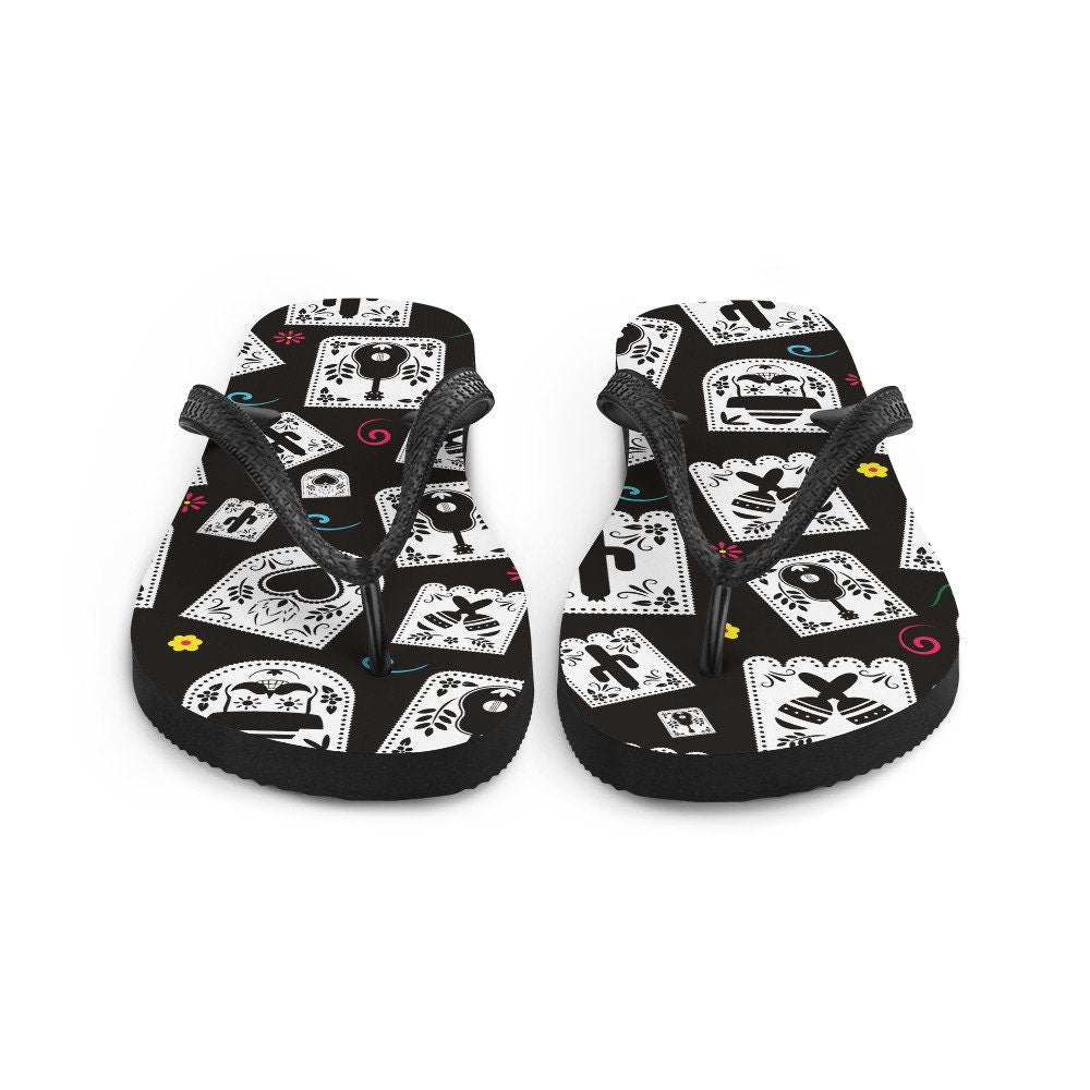 hippieartzone - Day of the Dead Party Flip-Flops