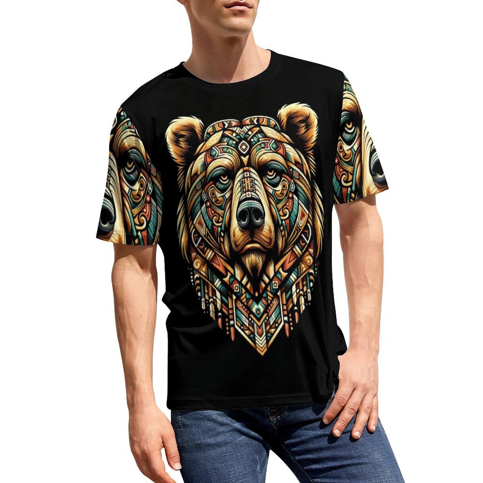 hippieartzone - Bear Spirit Animal T-Shirt, Power Bear Shirt for Sale by Swaggy Shirts on Etsy, Spiritual Shirt, Native Bear Tee, First Nations T-Shirt Gift