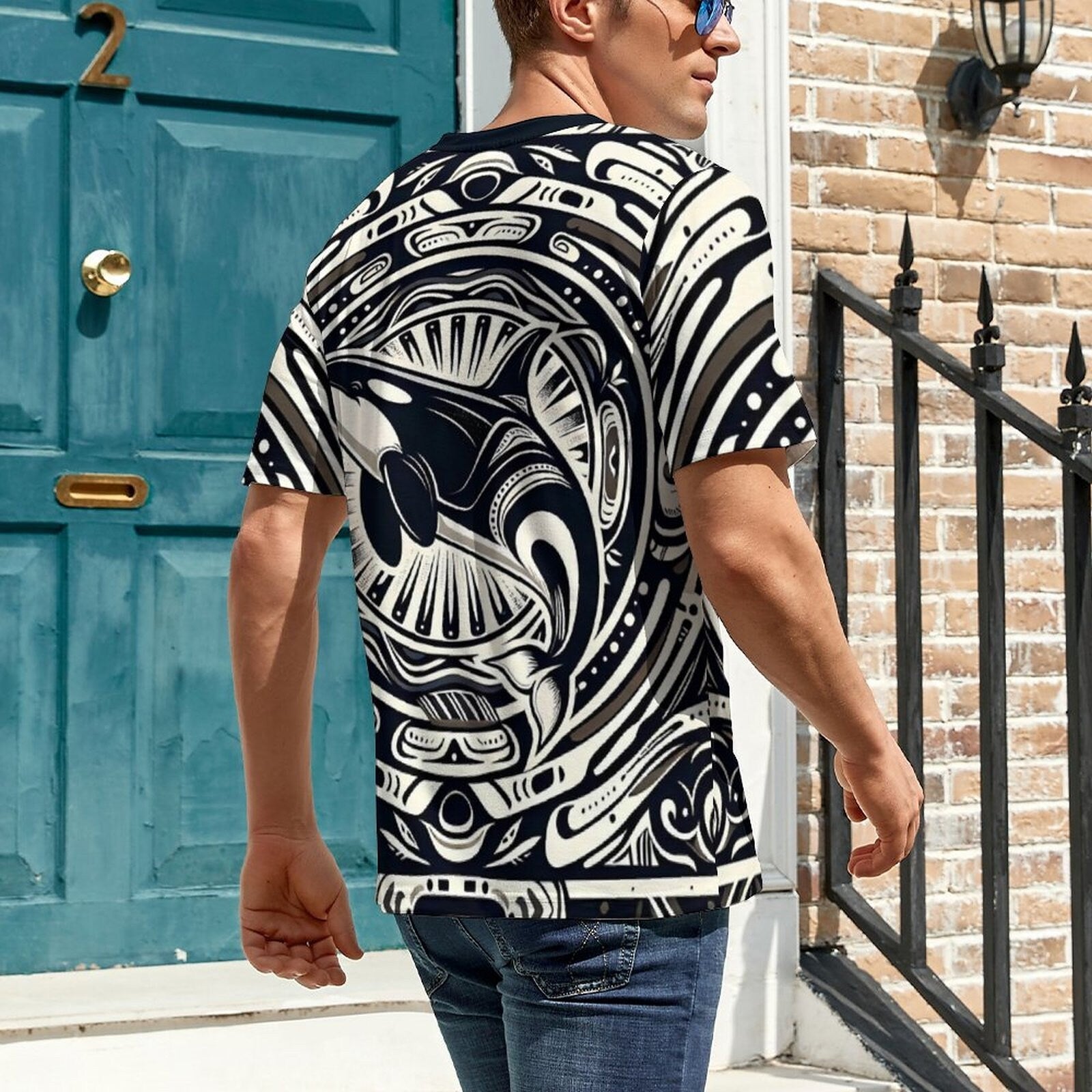 hippieartzone - Power Spirit Animal T-Shirt for Sale by Swaggy Shirts on Etsy, Native Orca Whale Shirt, First Nation Tee, Indigenous T-Shirt, Birthday Gift