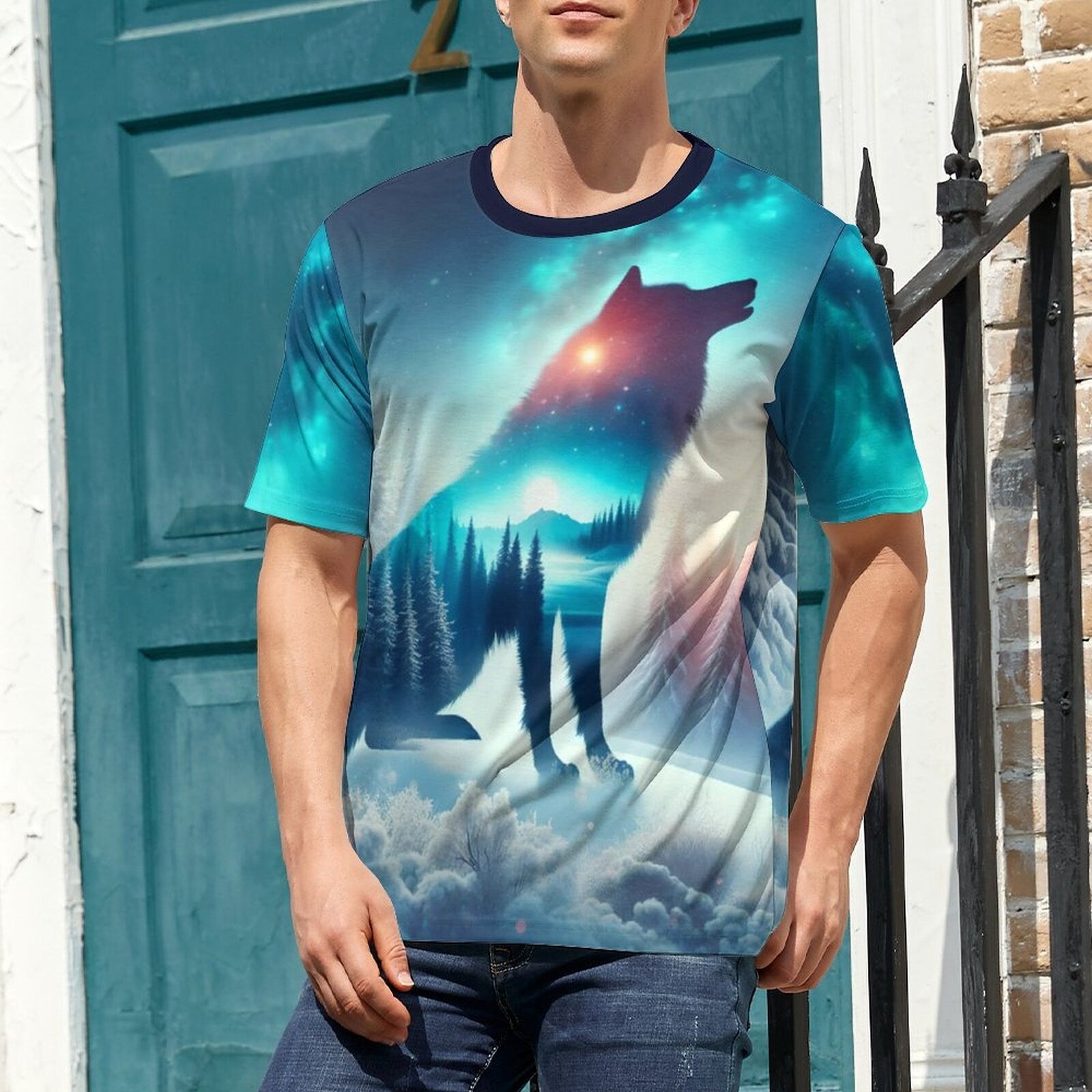 hippieartzone - Wolf Lover Shirt, Spirit Wolf T-Shirt, Wolf Spirit Animal Tee, Wolf Shirt , Animal Shirt, Wolf Graphic Shirt
