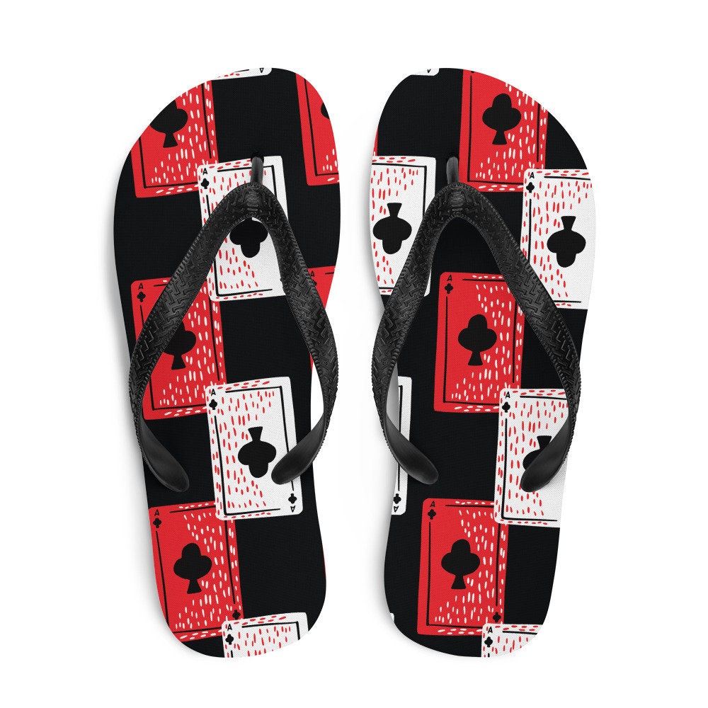 hippieartzone - Luck of the Draw ~Cards Flip-Flops