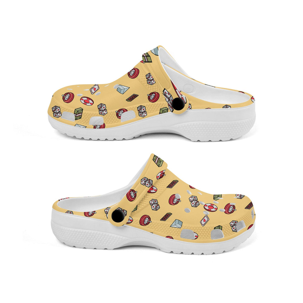 hippieartzone - Casino Chips Clogs for Men and Women 