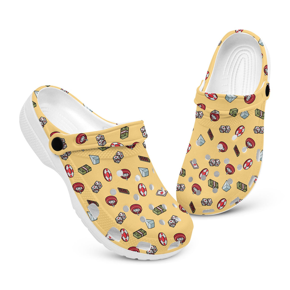 hippieartzone - Casino Chips Clogs for Men and Women 