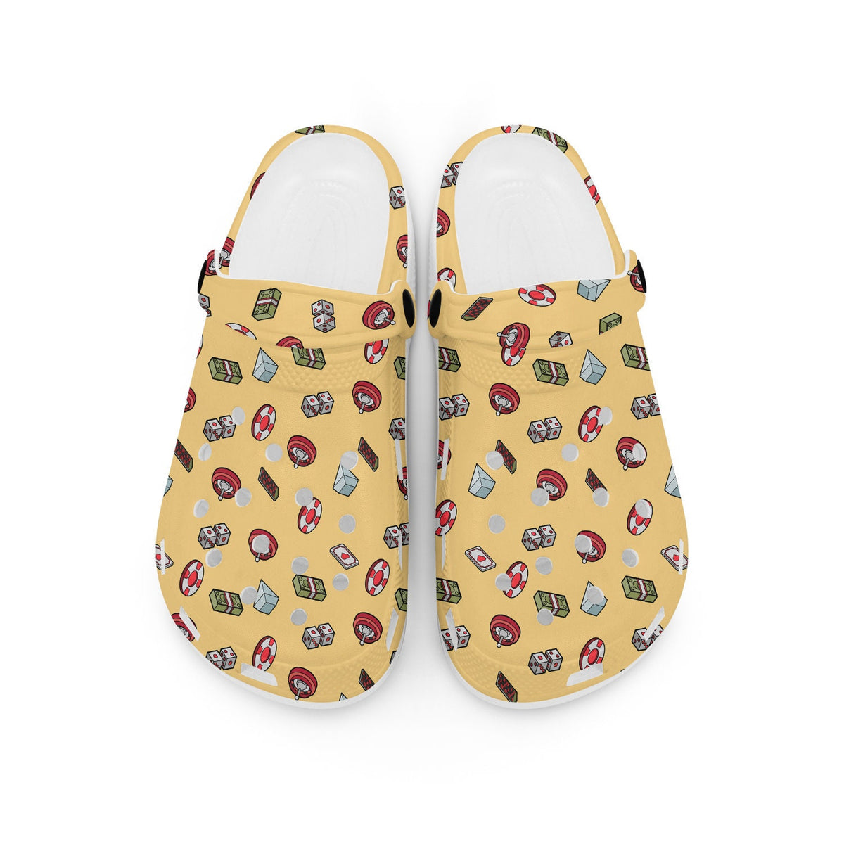 hippieartzone - Casino Chips Clogs for Men and Women 