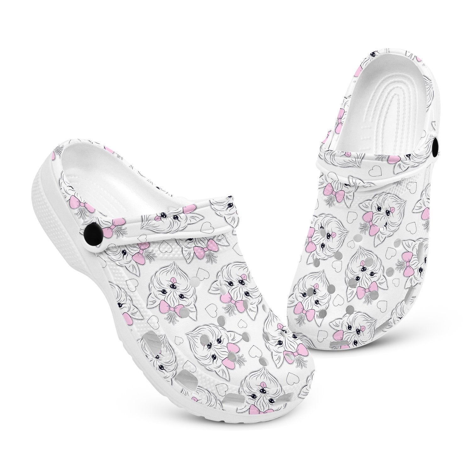 hippieartzone - Pink Ribbon Yorkshire Terrier Dog Clogs for Men and Women 