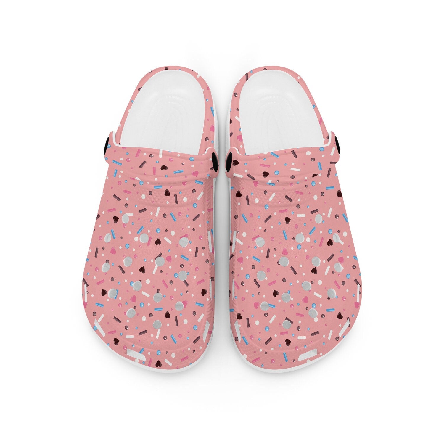 hippieartzone - Pink Sprinkles Clogs for Men and Women 