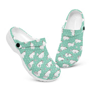hippieartzone - Polka Maltese Dog Clogs for Men and Women 