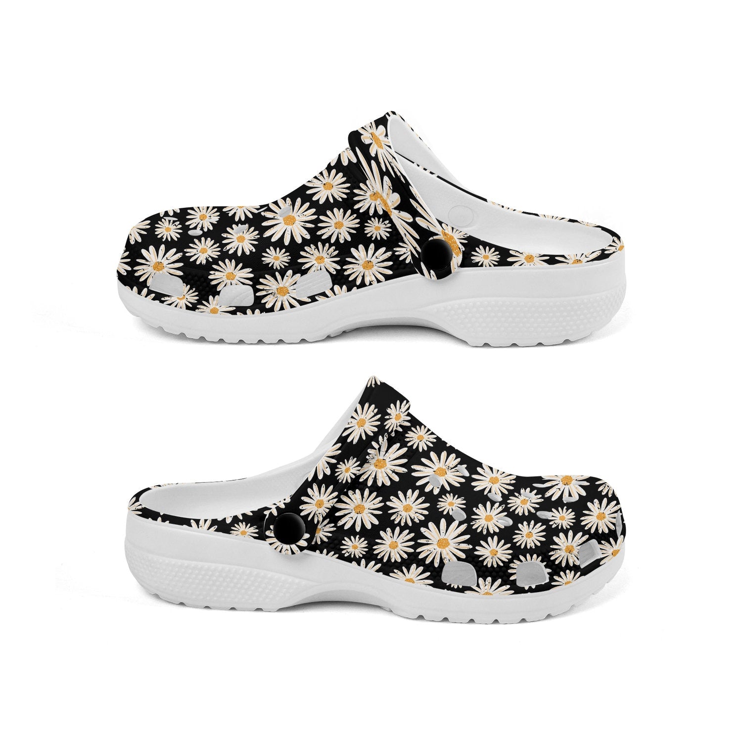 hippieartzone - Vintage Daisy Clogs for Men and Women 