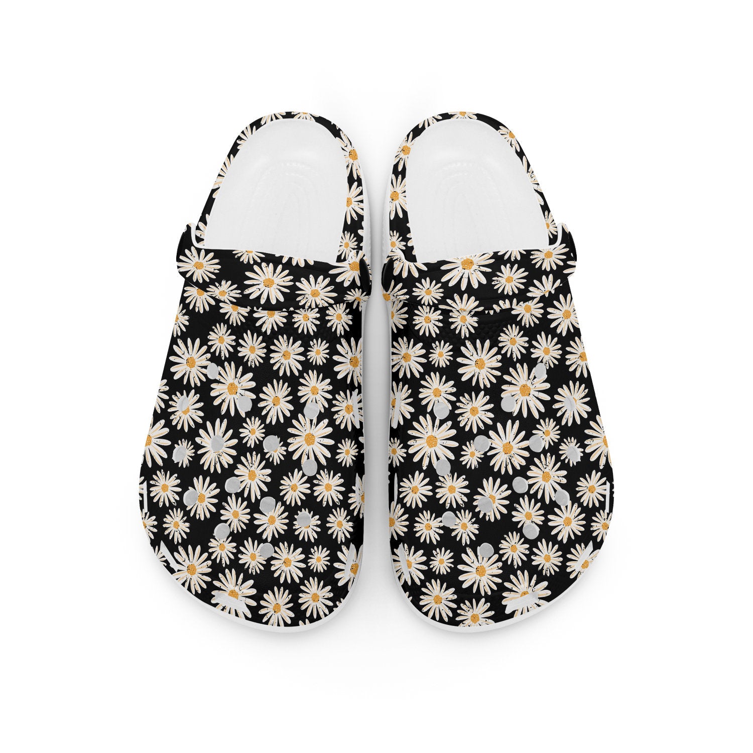 hippieartzone - Vintage Daisy Clogs for Men and Women 