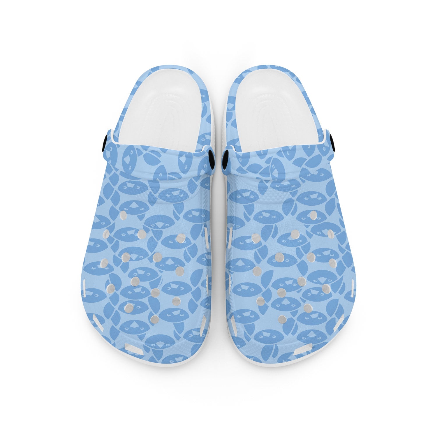 hippieartzone - Abstract Blue Penguin Clogs for Men and Women 