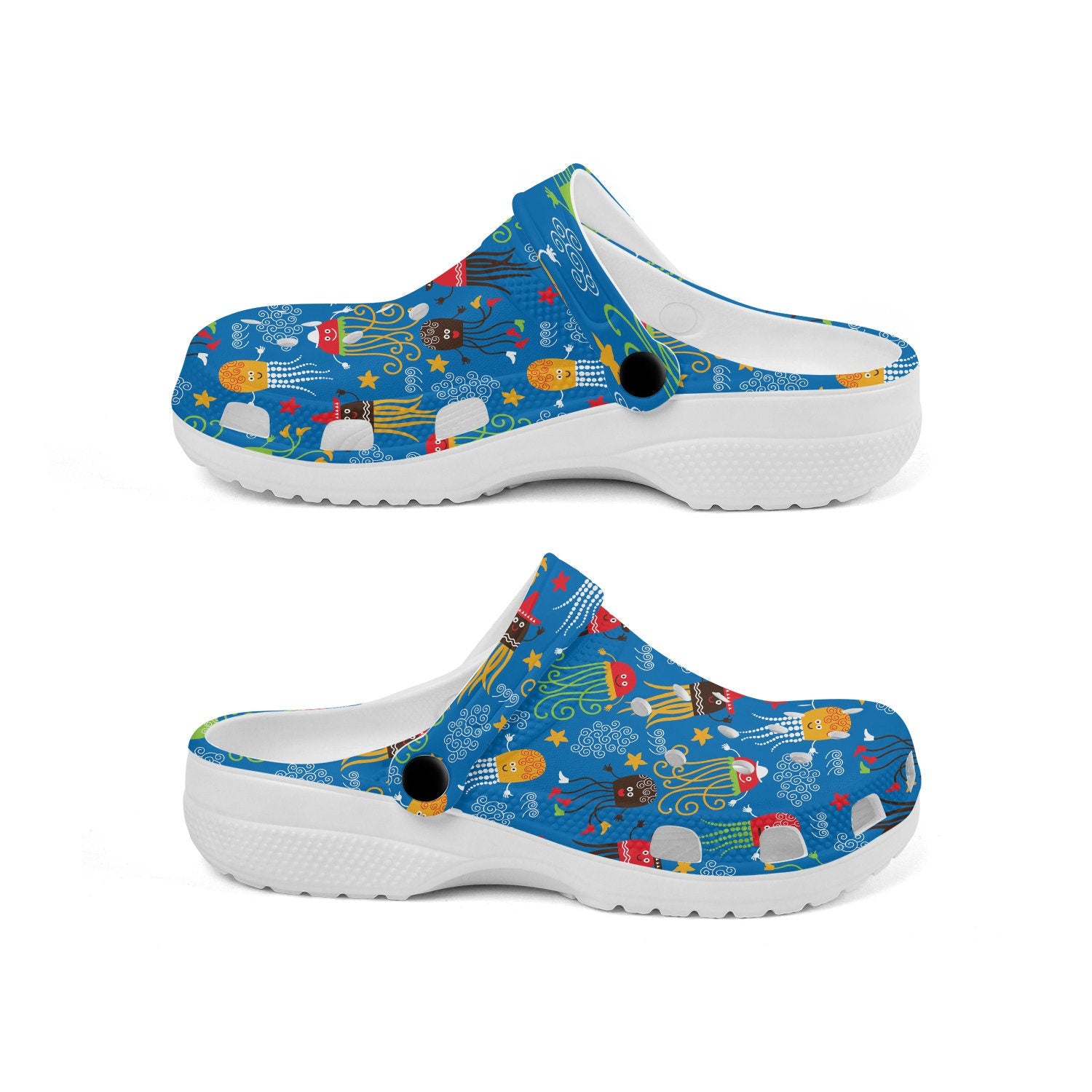 hippieartzone - Colorful Octopus Clogs for Men and Women 
