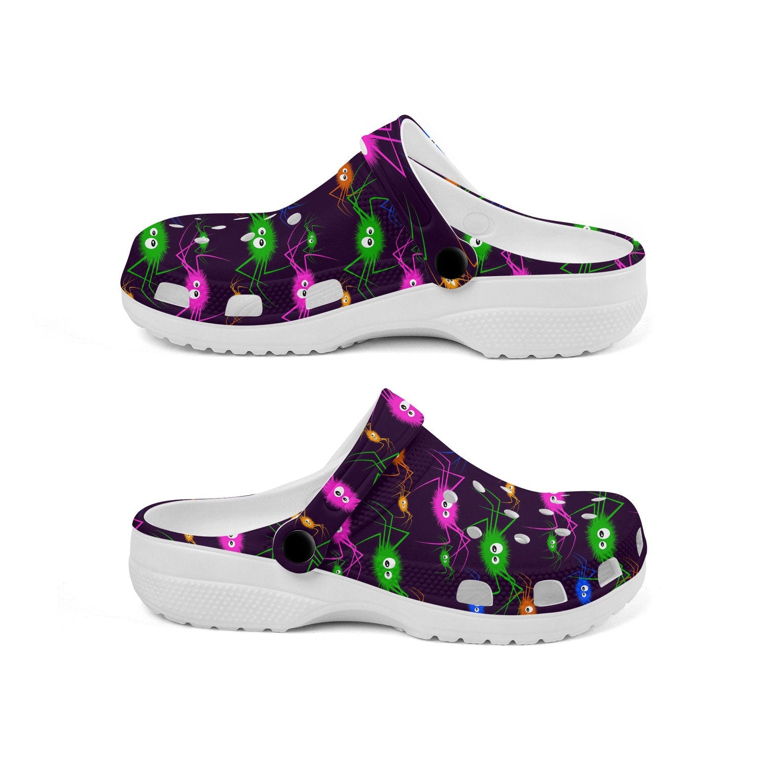hippieartzone - Colorful Spiders Clogs for Men and Women 