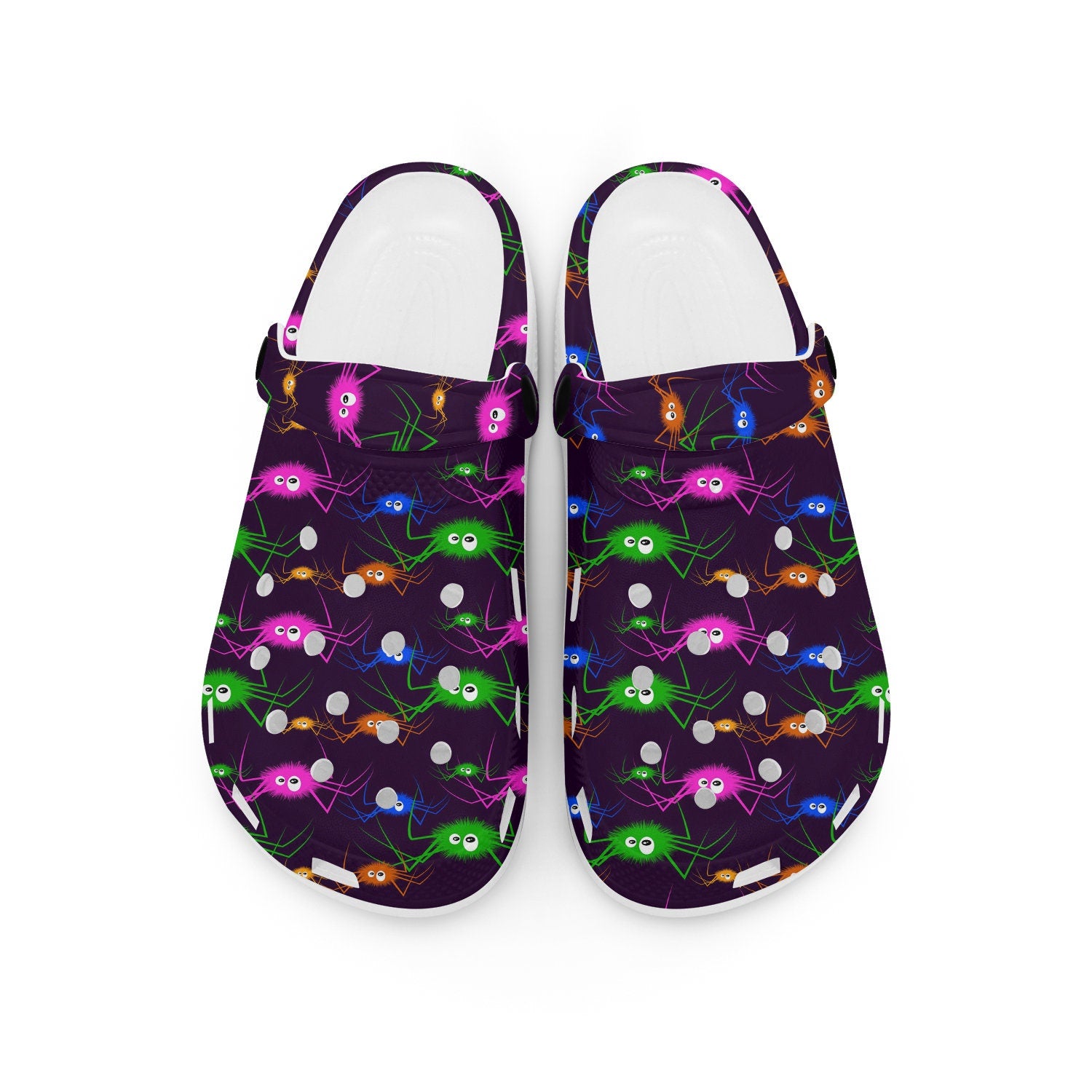hippieartzone - Colorful Spiders Clogs for Men and Women 