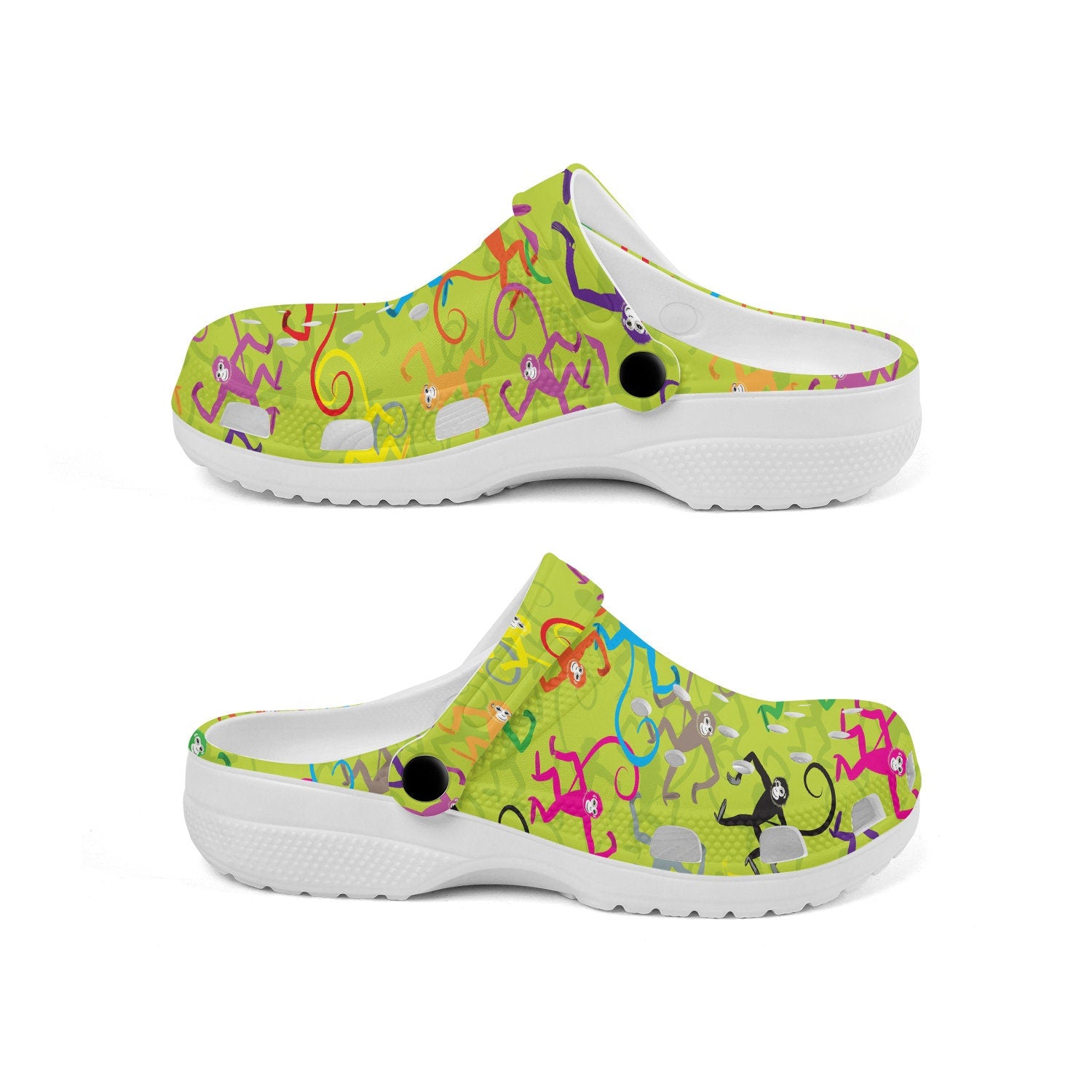 hippieartzone - Dancing Monkey Clogs for Men and Women 