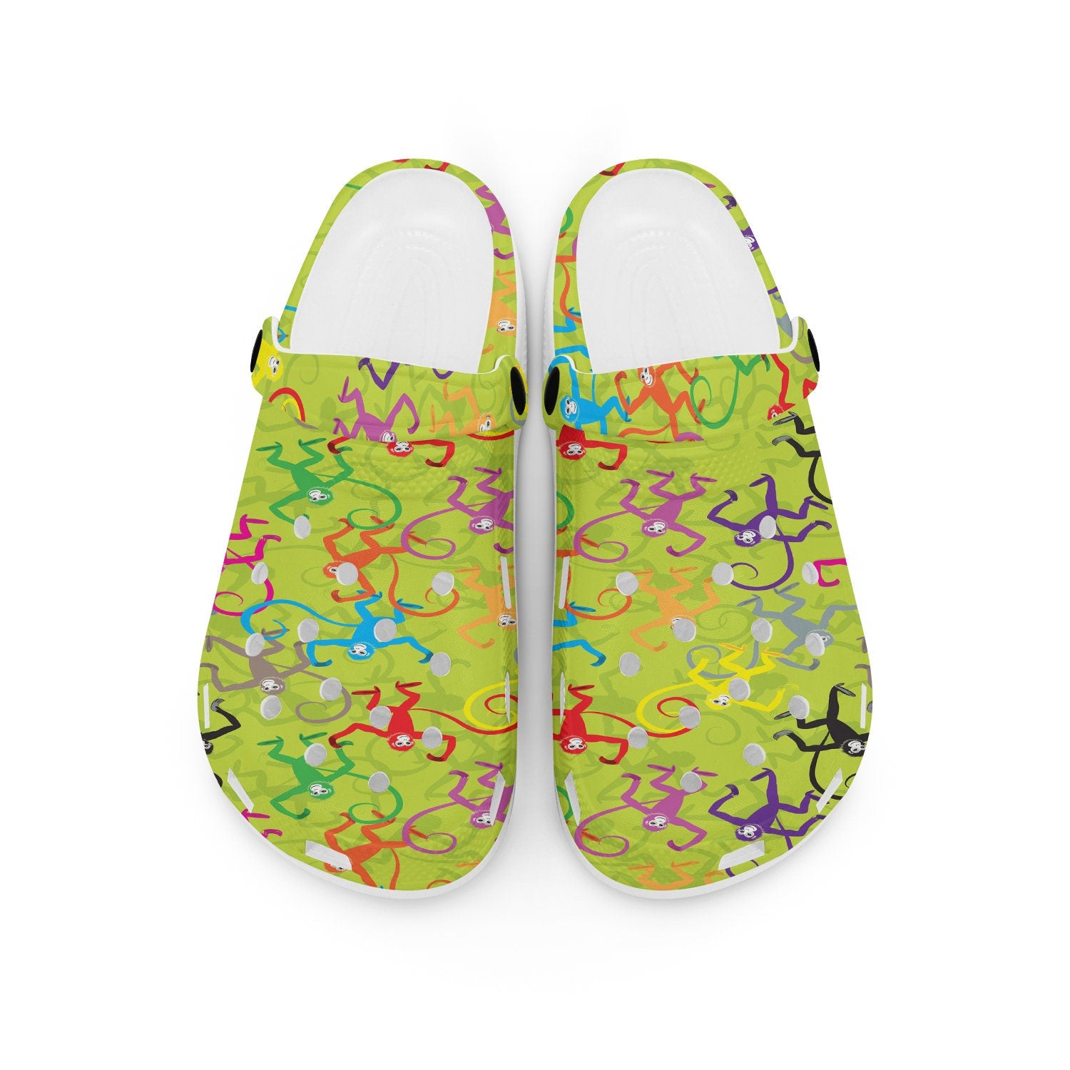 hippieartzone - Dancing Monkey Clogs for Men and Women 