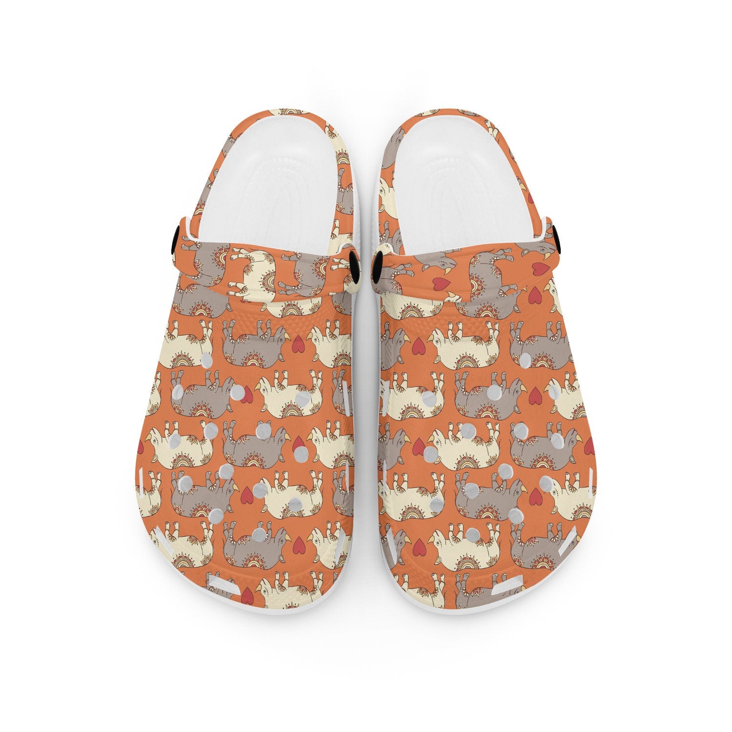hippieartzone - Rhino Tattoo Clogs for Men and Women 