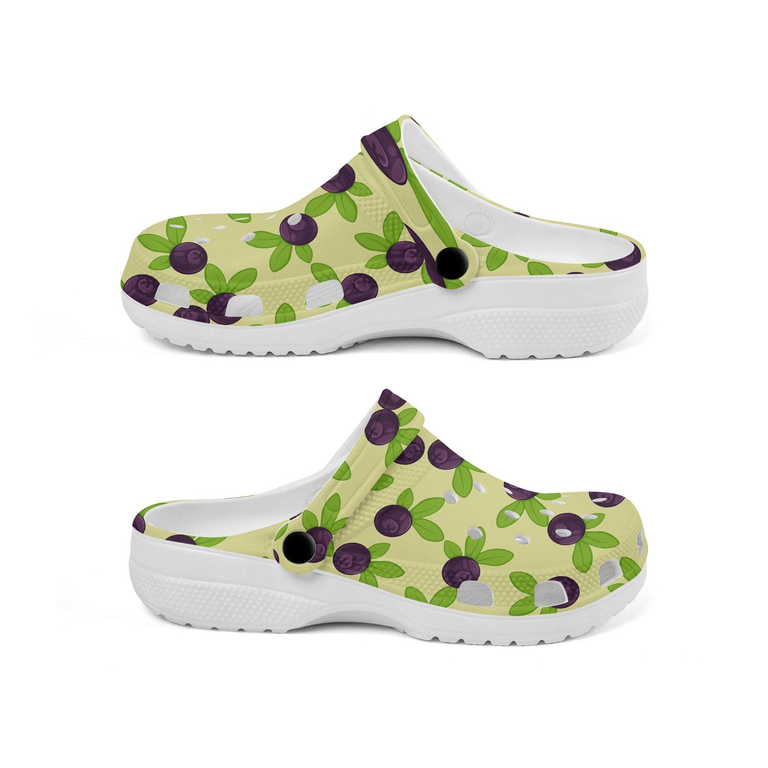 hippieartzone - Blueberry Fruit Clogs for Men and Women 