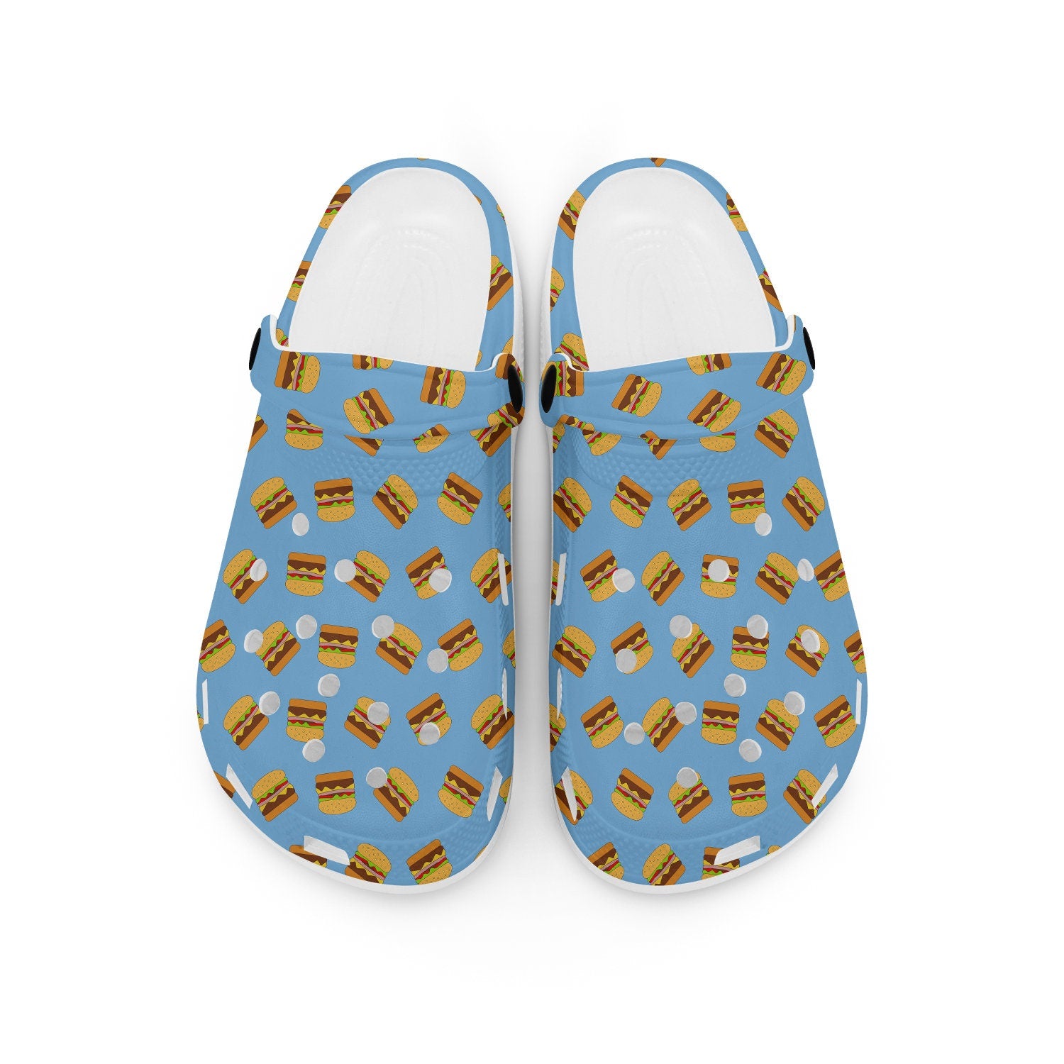 hippieartzone - Burger Patterned Clogs for Men and Women 