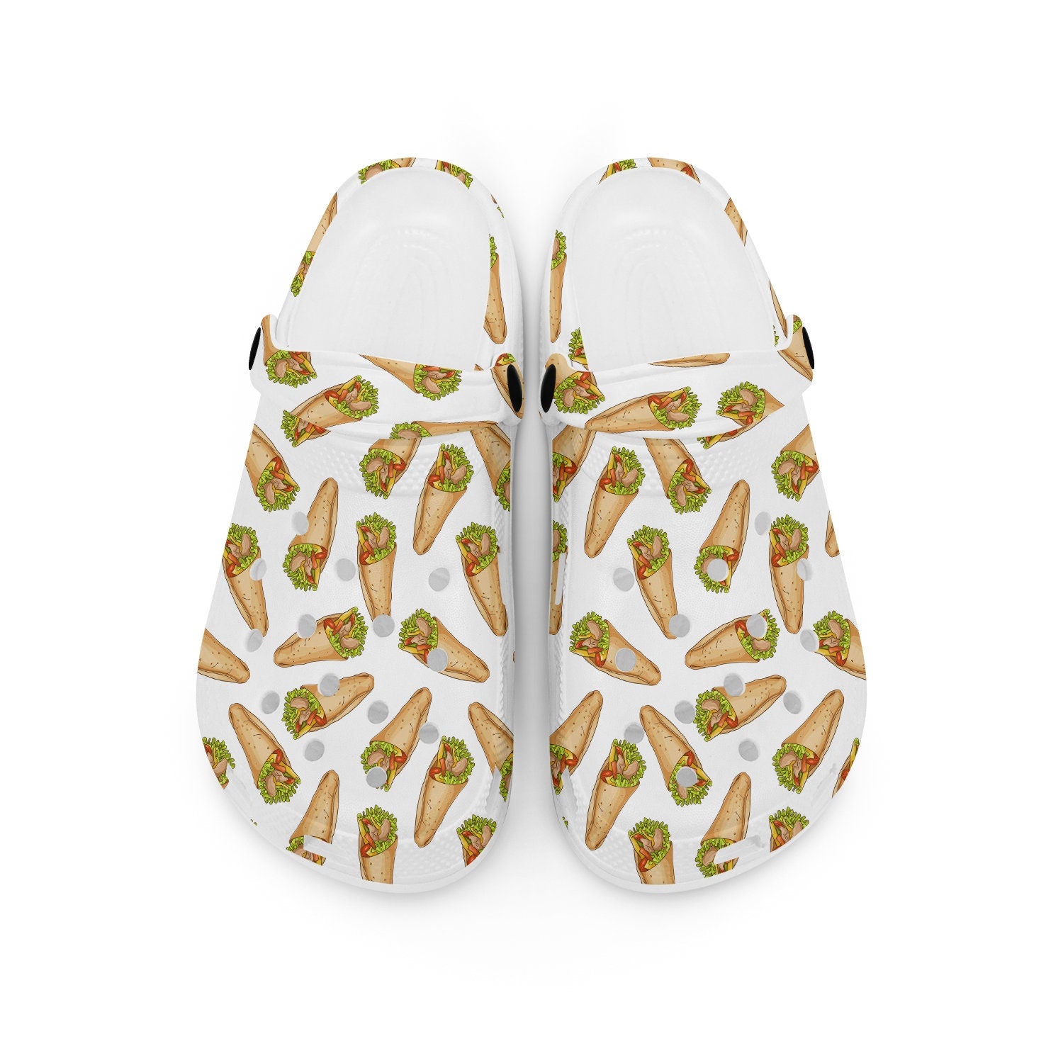 hippieartzone - Burrito Pattern Clogs for Men and Women 
