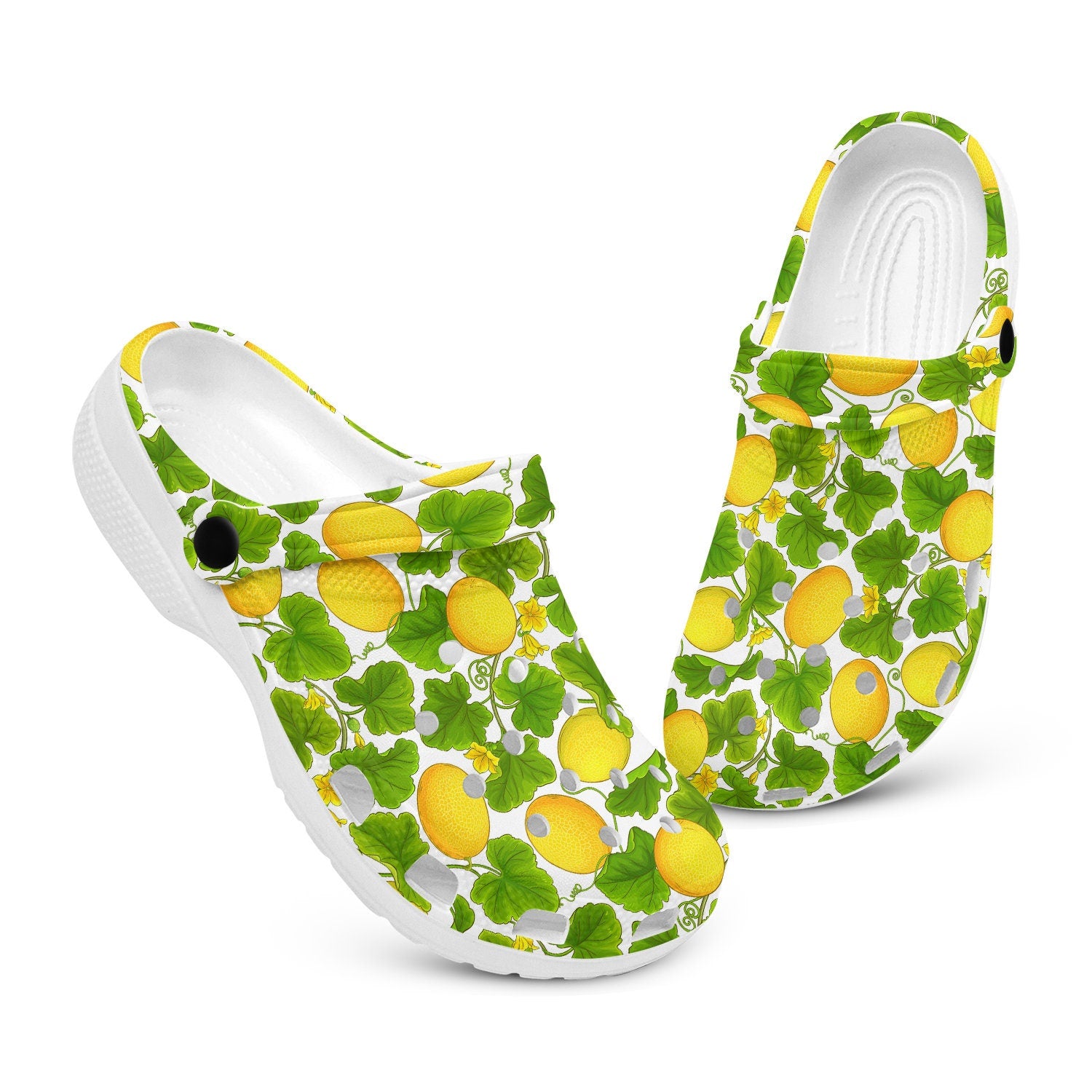 hippieartzone - Cantaloupe Melon Clogs for Men and Women 