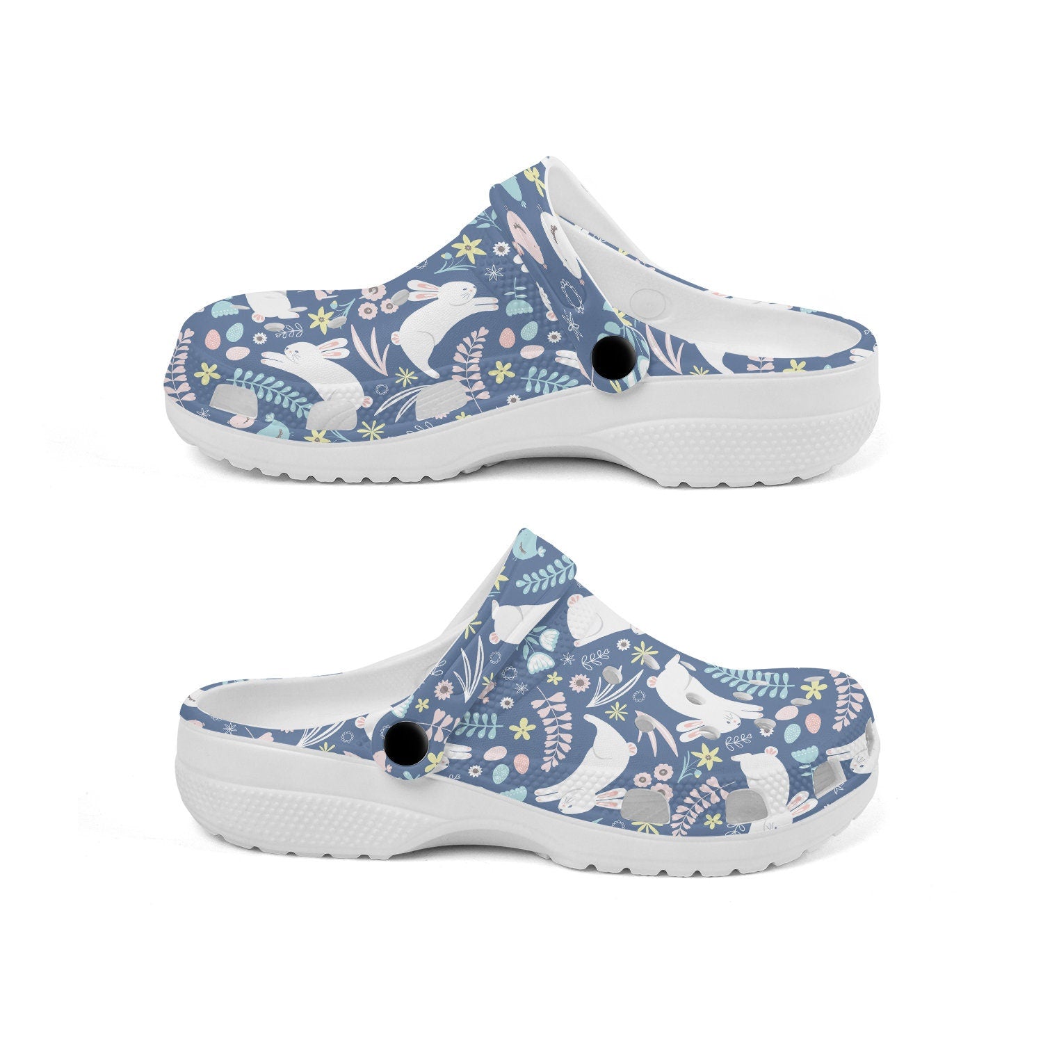 hippieartzone - Boho Eastern Bunny Clogs for Men and Women 