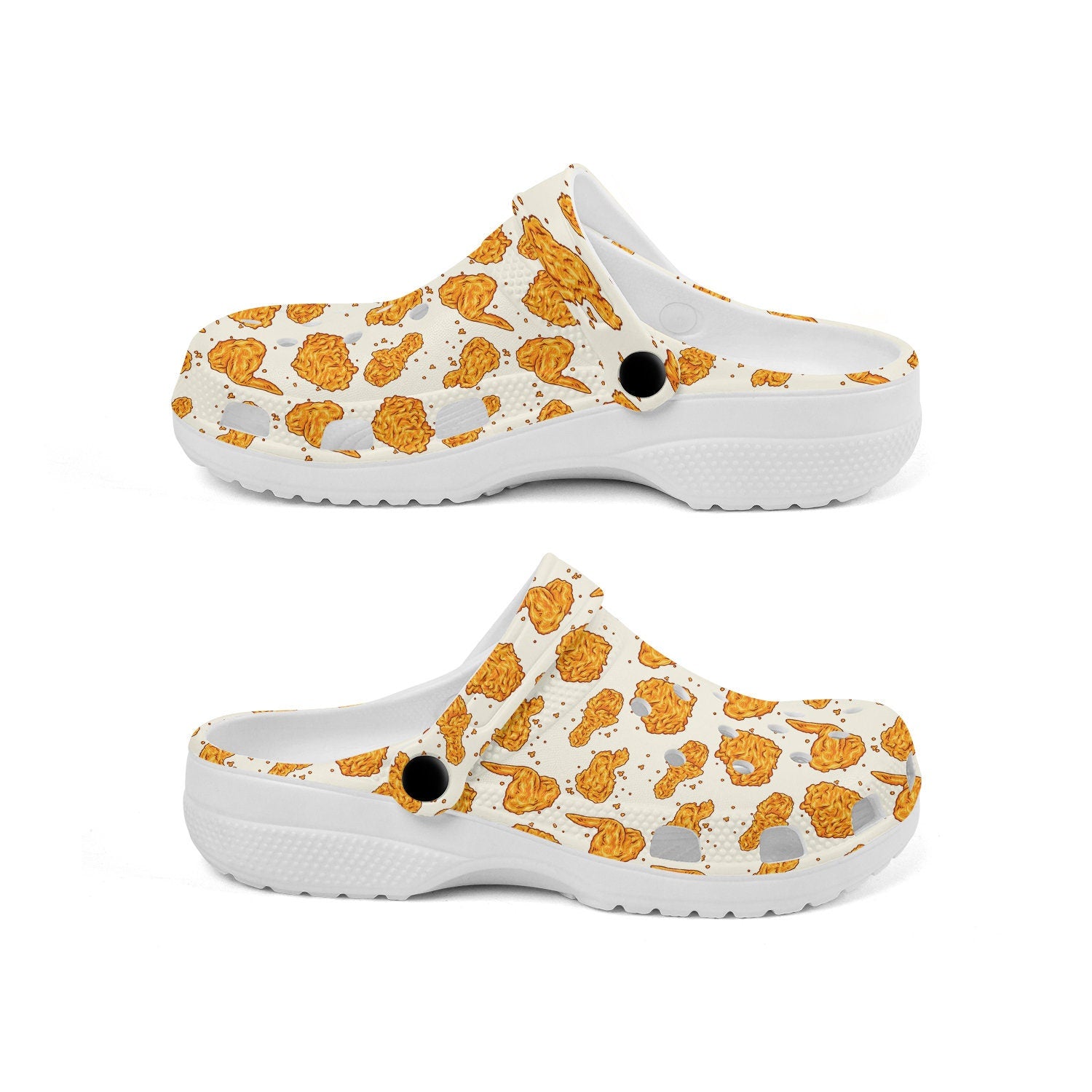 hippieartzone - Crispy Fried Chicken Clogs for Men and Women 