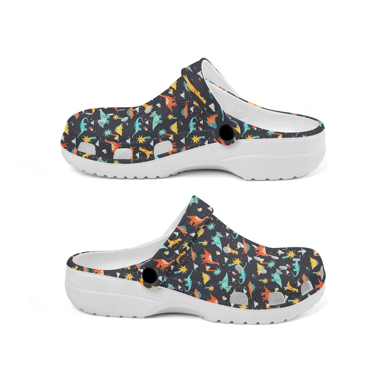 hippieartzone - Dinosaur Pattern Clogs for Men and Women 
