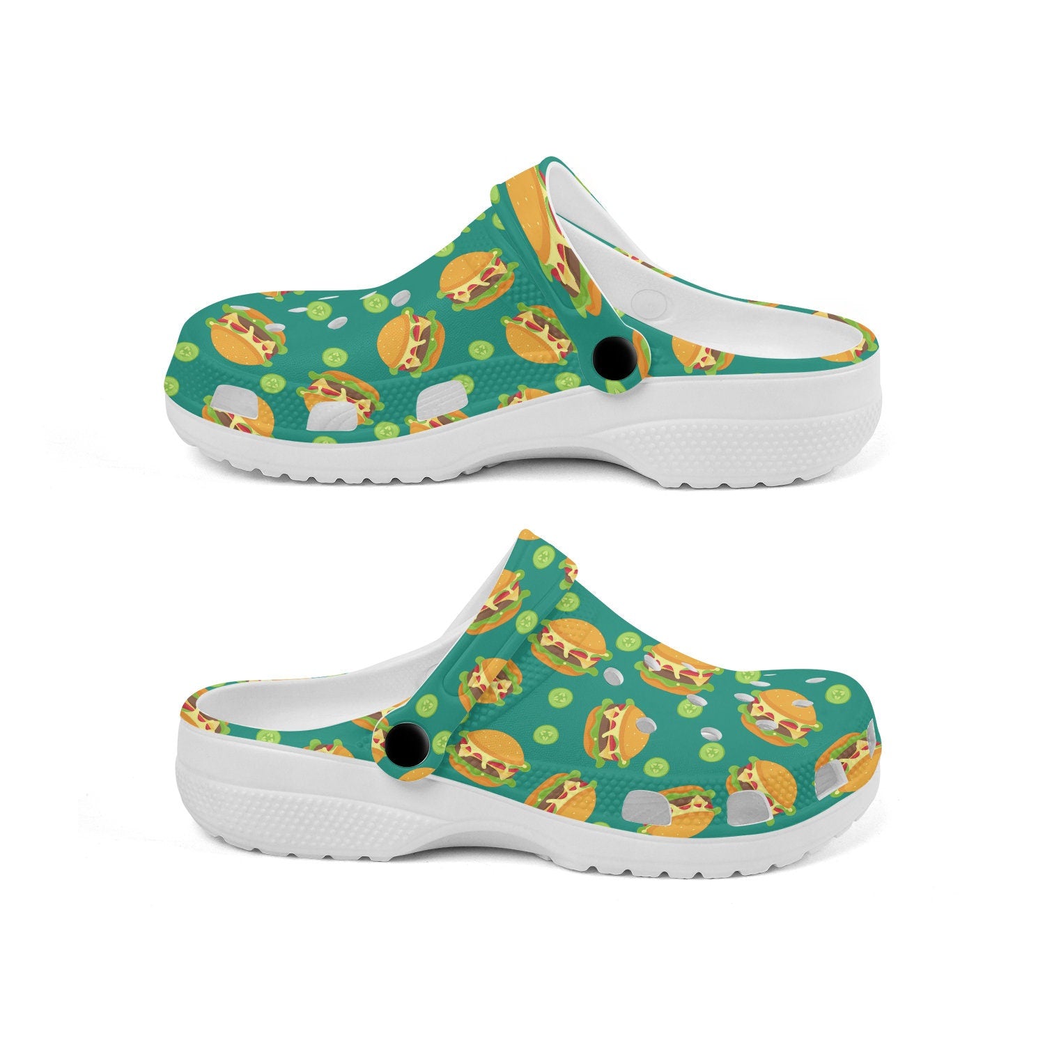 hippieartzone - Fastfood Burger Clogs for Men and Women 