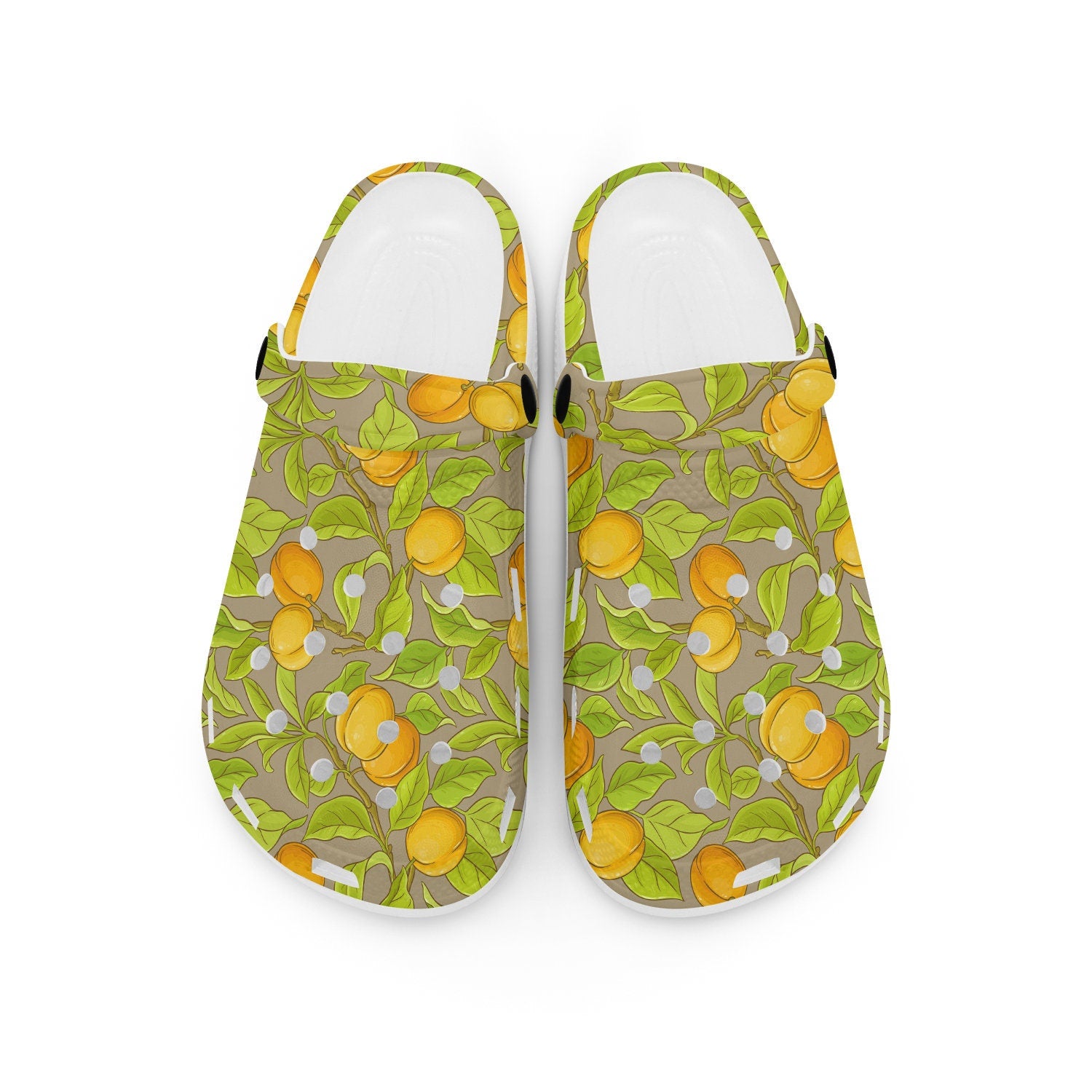 hippieartzone - Fruity Apricot Clogs for Men and Women 