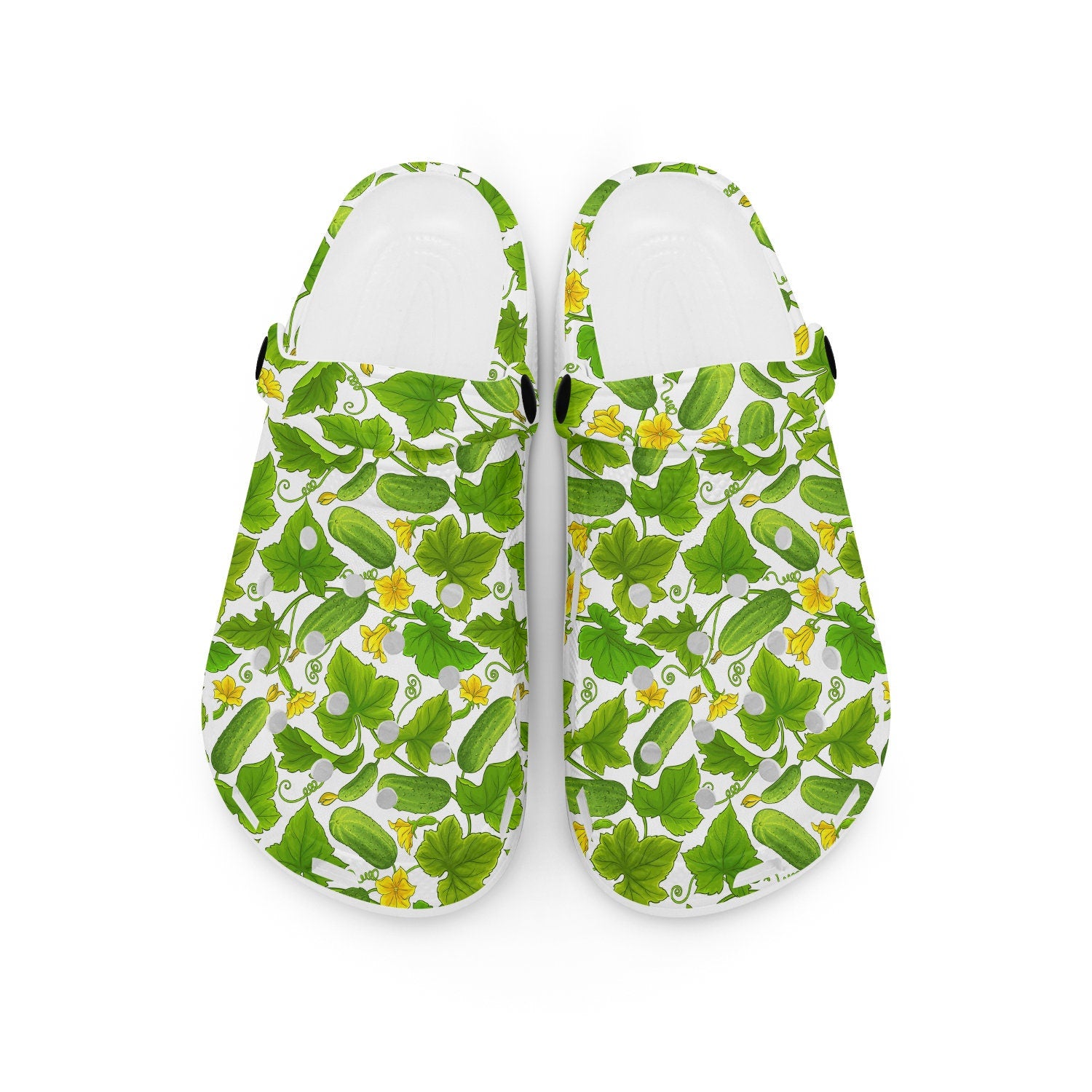 hippieartzone - Leafy Cucumber Clogs for Men and Women 