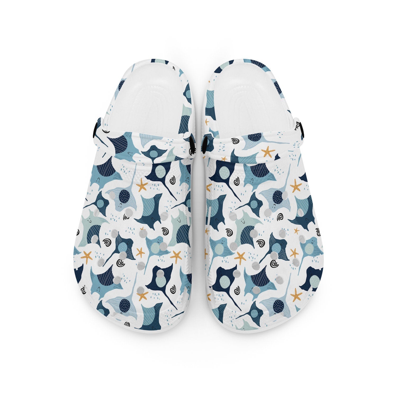 hippieartzone - Manta Ray and Starfish Clogs for Men and Women 