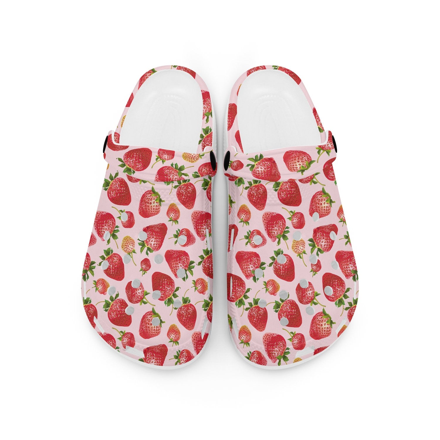 hippieartzone - Pink Strawberry Clogs for Men and Women 