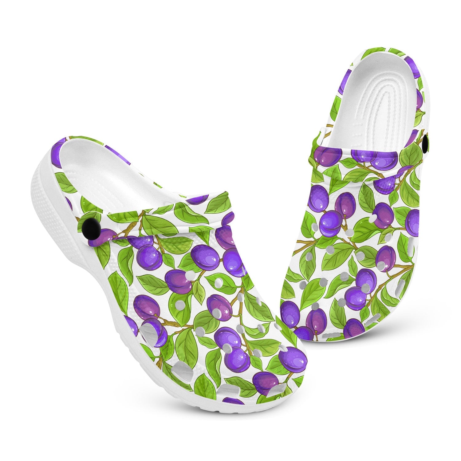 hippieartzone - Plum Fruit Clogs for Men and Women 