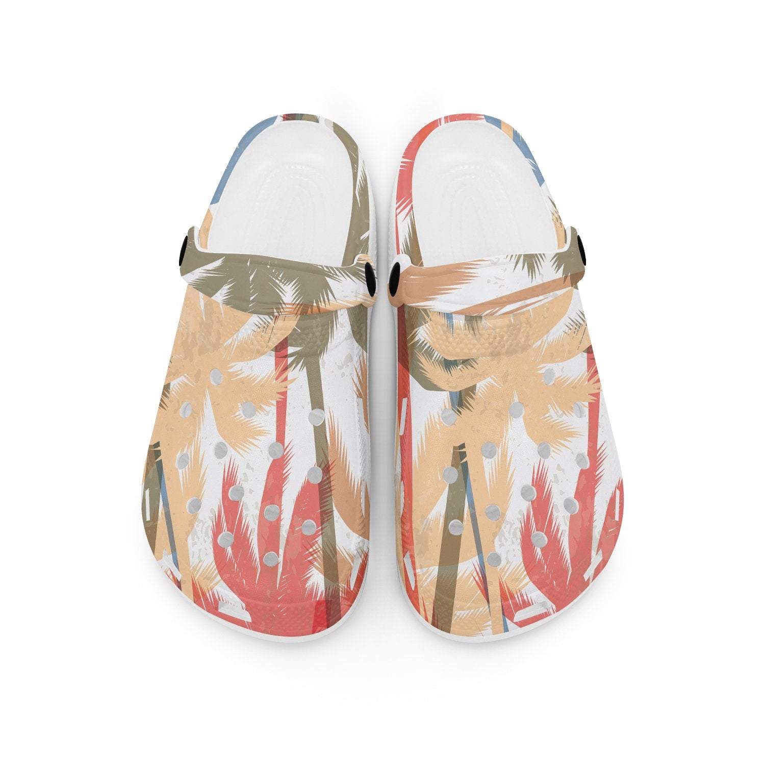 hippieartzone - Tropical Summer Palm Clogs for Men and Women 