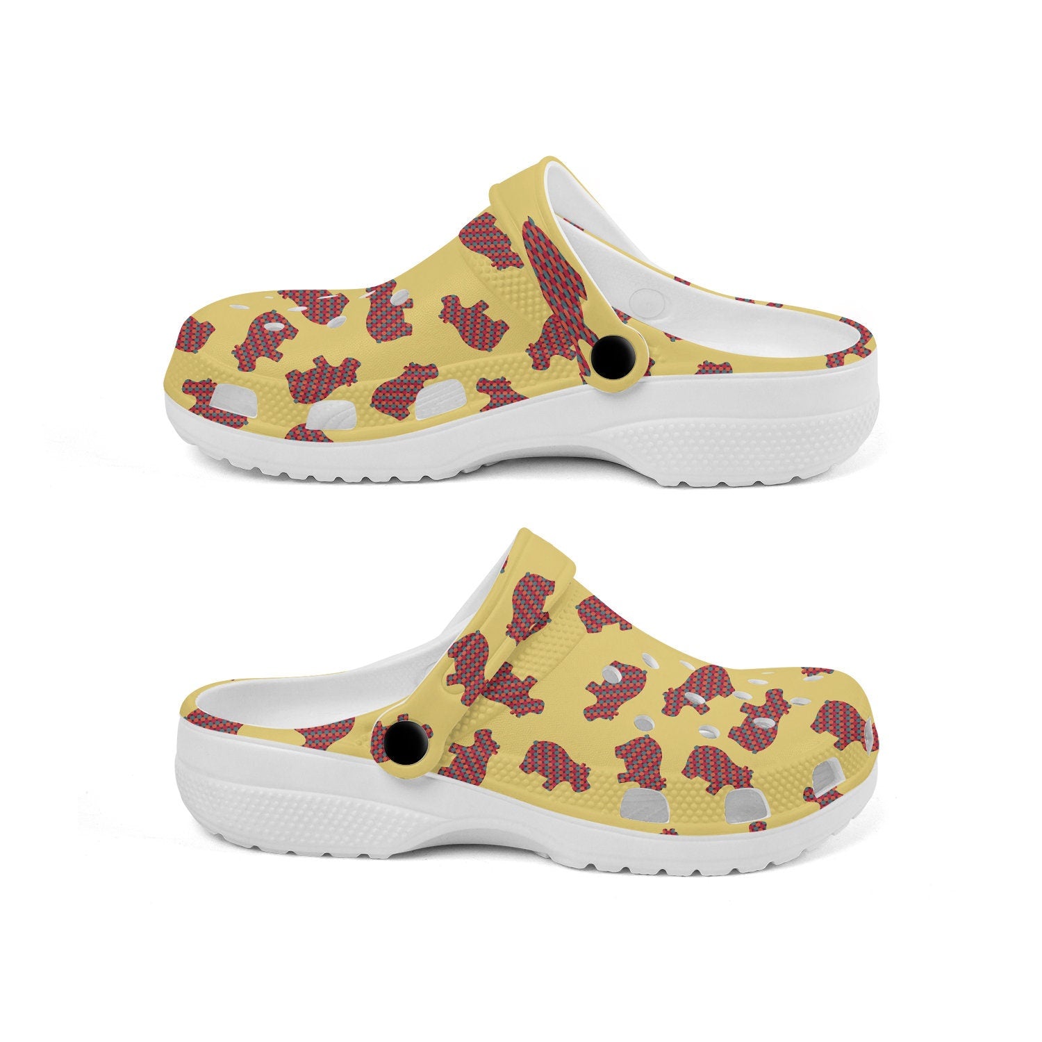 hippieartzone - Circles Hippo Animal Clogs for Men and Women 