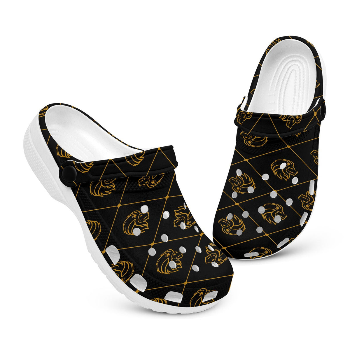 hippieartzone - Golden Lion Animal Clogs for Men and Women