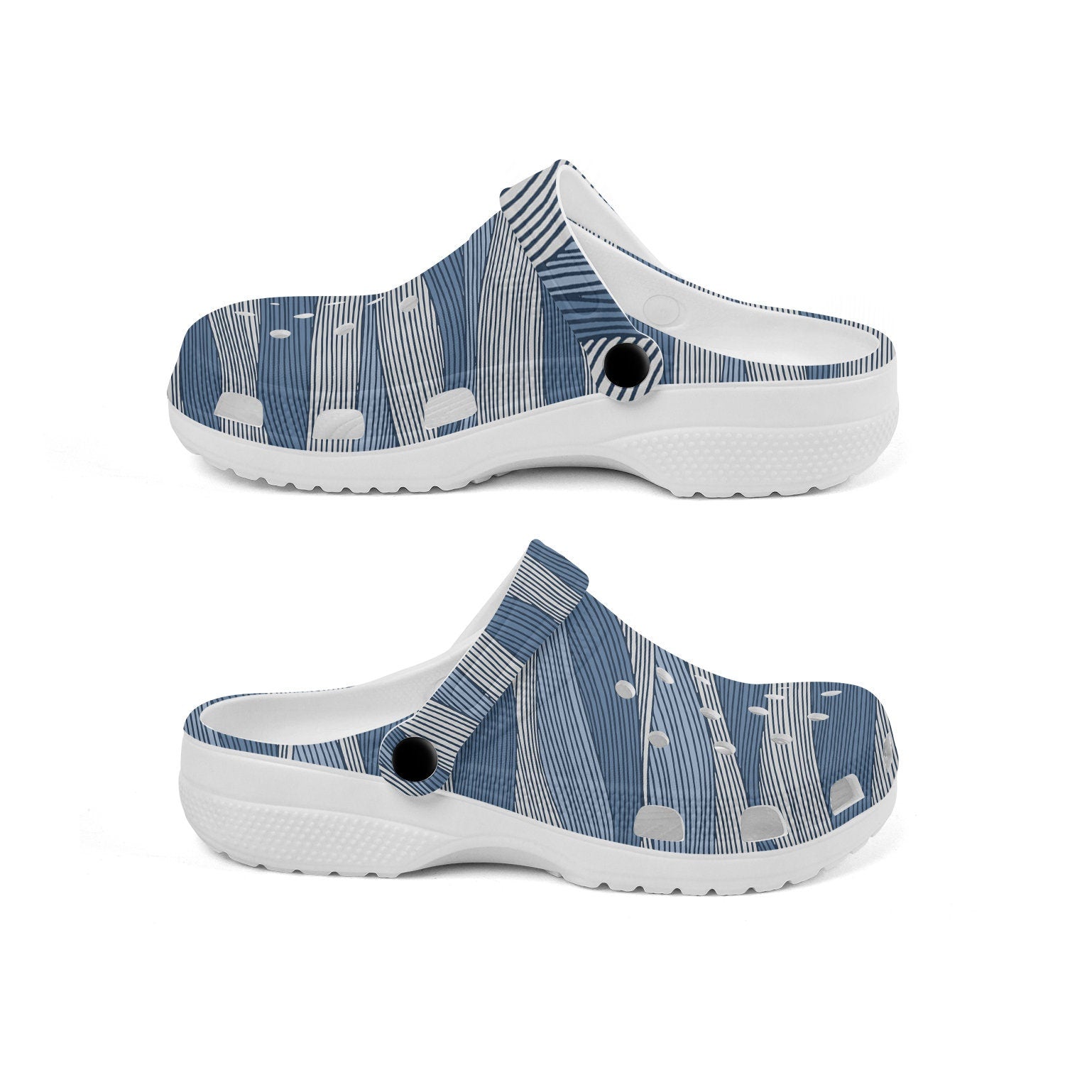hippieartzone - Asian Wave Abstract Clogs for Men and Women