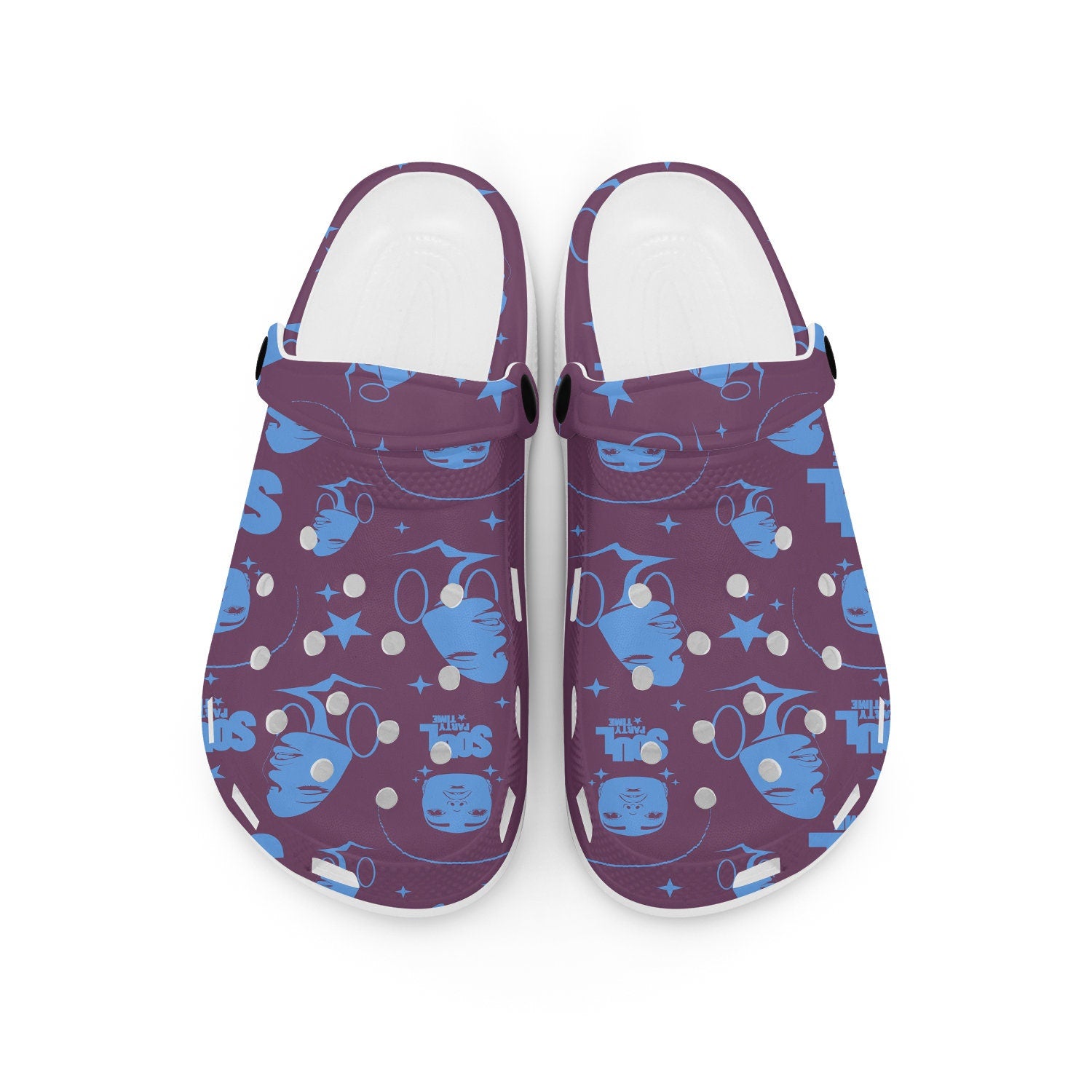 hippieartzone - Psychedelic 60s and 70s Style Clogs for Men and Women, printed clogs, , , old school print shoes, custom