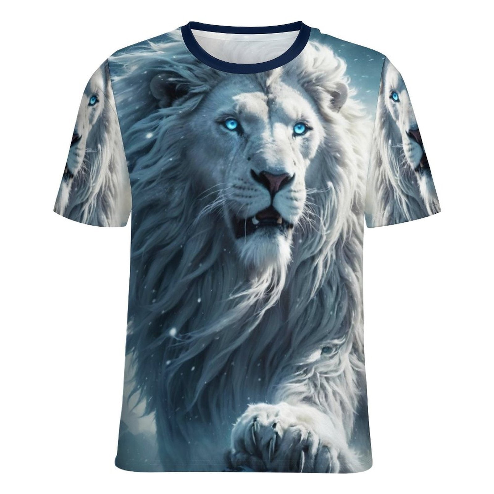 hippieartzone - Lion Face T-Shirt, Animal Lover Shirt, Majestic Lion T-Shirt Shirts Wild Lion Shirt, Animal Shirt, Birthday Gift