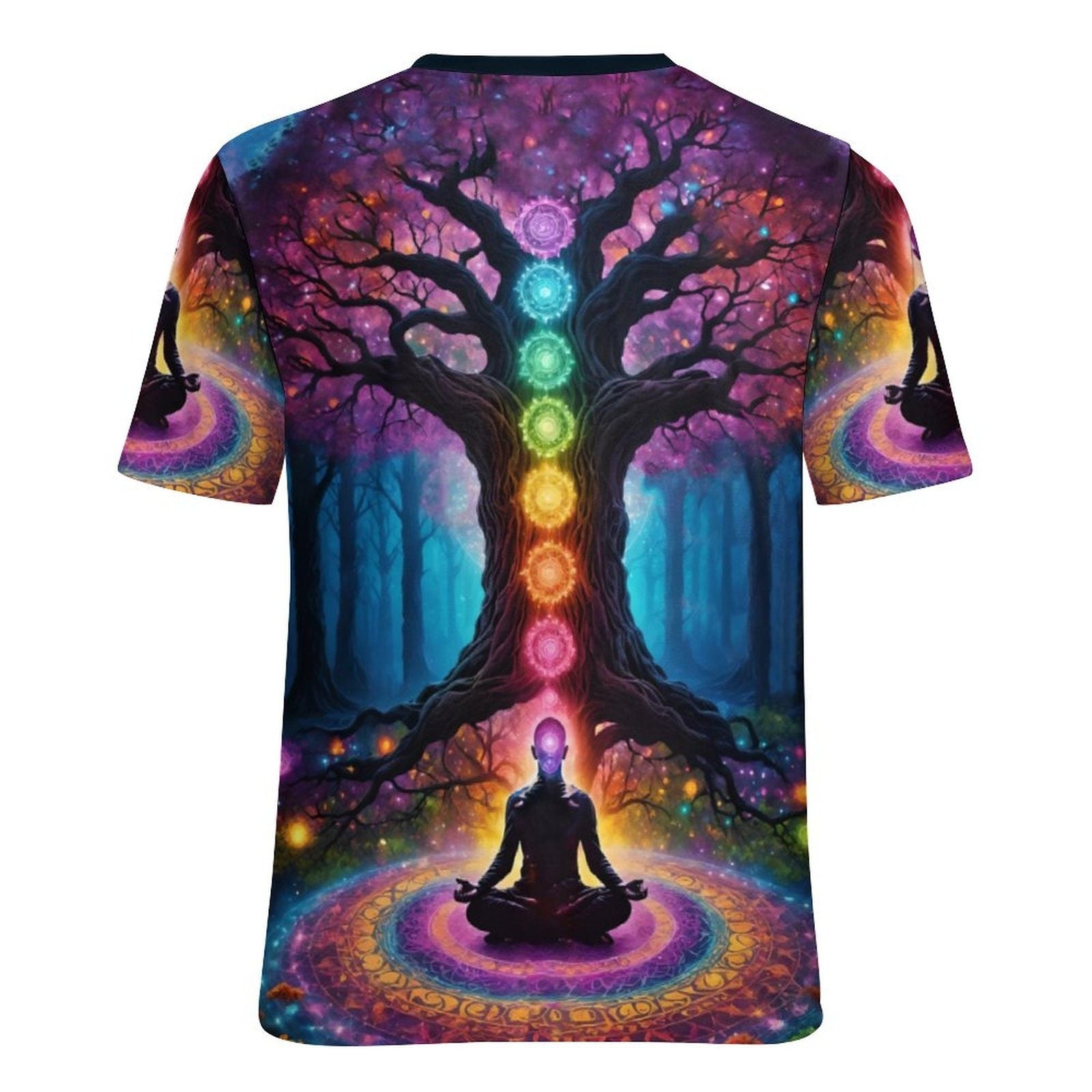 hippieartzone - Tree of Life T-Shirt Shirts Chakra Shirt, Women's Meditation T-Shirt, Spiritual Gift Shirt, Unisex Yoga Clothing