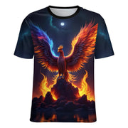 hippieartzone - Fire Phoenix T-Shirt , Phoenix Shirt, Fire Bird Shirts, Red Fire Bird Tee, Gift for Father, Fantasy T-Shirt