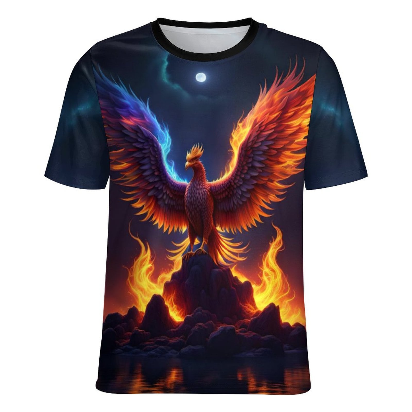 hippieartzone - Fire Phoenix T-Shirt , Phoenix Shirt, Fire Bird Shirts, Red Fire Bird Tee, Gift for Father, Fantasy T-Shirt